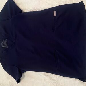 Navy figs scrub top XXS